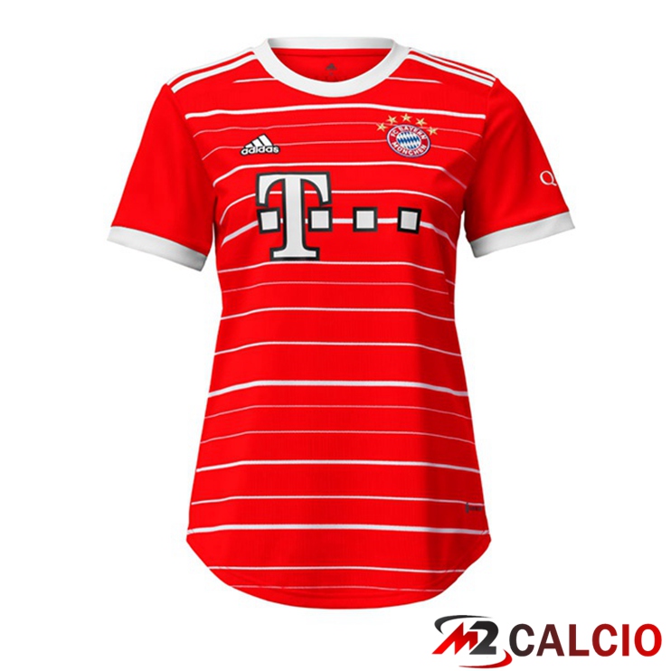 Maglie Calcio Personalizzate,Tute Calcio Squadre,Maglia Nazionale Italiana Calcio | Maglie Calcio Bayern Monaco Donna Prima Rosso 2022/2023