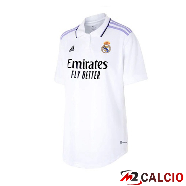 Maglie Calcio Personalizzate,Tute Calcio Squadre,Maglia Nazionale Italiana Calcio | Maglie Calcio Real Madrid Donna Prima Bianco 2022/2023