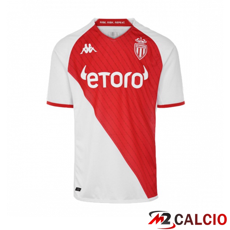 Maglie Calcio Personalizzate,Tute Calcio Squadre,Maglia Nazionale Italiana Calcio | Maglie Calcio AS Monaco Prima Rosso Bianco 2022/2023