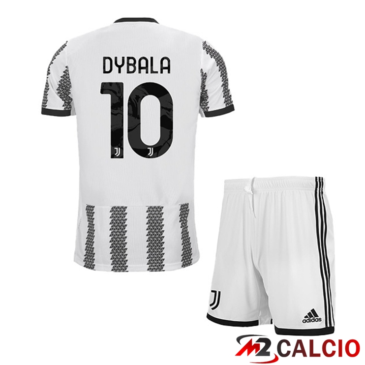 Maglie Calcio Personalizzate,Tute Calcio Squadre,Maglia Nazionale Italiana Calcio | Maglie Calcio Juventus (DYBALA 10) Bambino Prima Bianco Nero 2022/2023