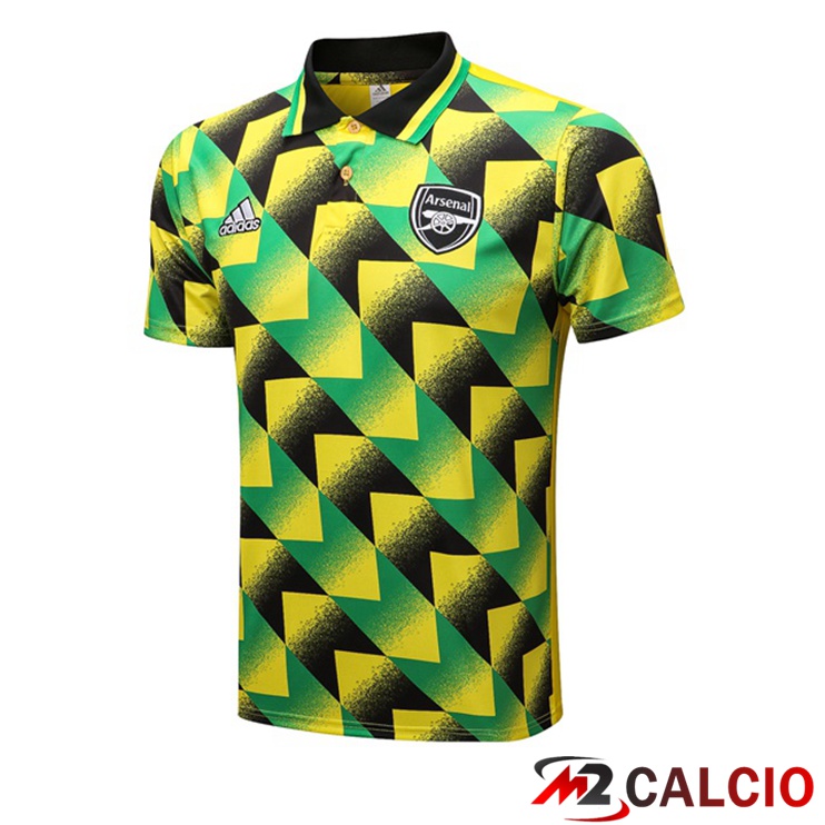 Maglie Calcio Personalizzate,Tute Calcio Squadre,Maglia Nazionale Italiana Calcio | Maglia Polo Arsenal Verde Nero 2022/2023