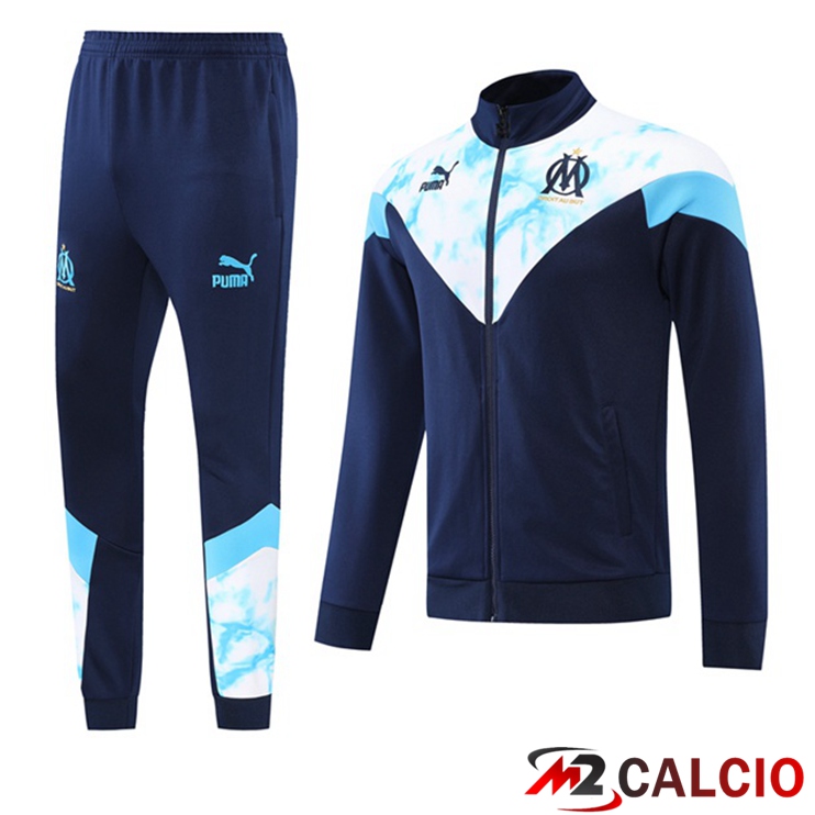 Maglie Calcio Personalizzate,Tute Calcio Squadre,Maglia Nazionale Italiana Calcio | Insieme Giacca A Vento Marsiglia OM Blu Royal 2022/2023