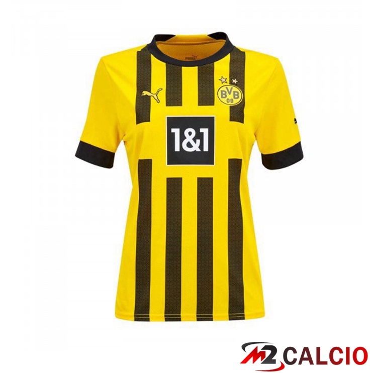 Maglie Calcio Personalizzate,Tute Calcio Squadre,Maglia Nazionale Italiana Calcio | Maglie Calcio Dortmund BVB Donna Prima Giallo 2022/2023