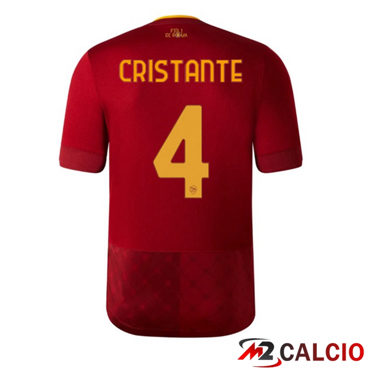 Comprare Maglie Calcio AS Roma (CRISTANTE 4) Prima Rosso 2022/2023 A