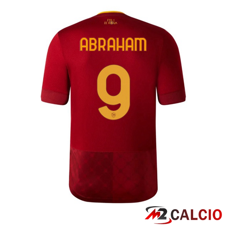 Maglie Calcio Personalizzate,Tute Calcio Squadre,Maglia Nazionale Italiana Calcio | Maglie Calcio AS Roma (ABRAHAM 9) Prima Rosso 2022/2023