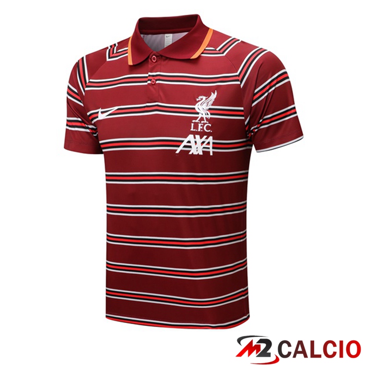 Maglie Calcio Personalizzate,Tute Calcio Squadre,Maglia Nazionale Italiana Calcio | Maglia Polo FC Liverpool Rosso 2022/2023