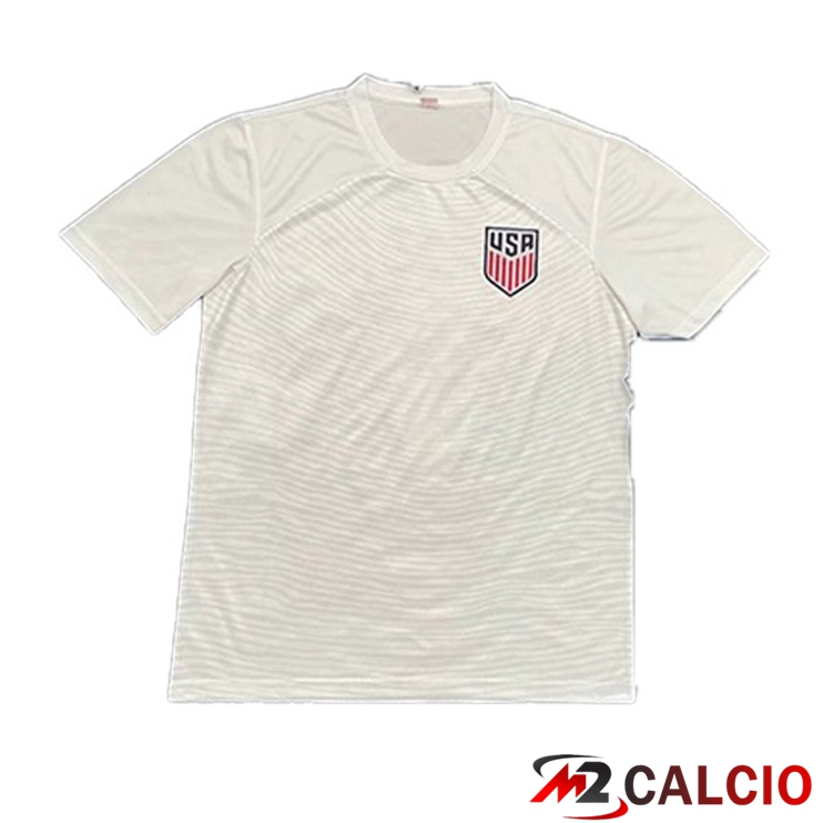 Maglie Calcio Personalizzate,Tute Calcio Squadre,Maglia Nazionale Italiana Calcio | Maglie Nazionali USA Prima Bianco Version Leak 2022/2023