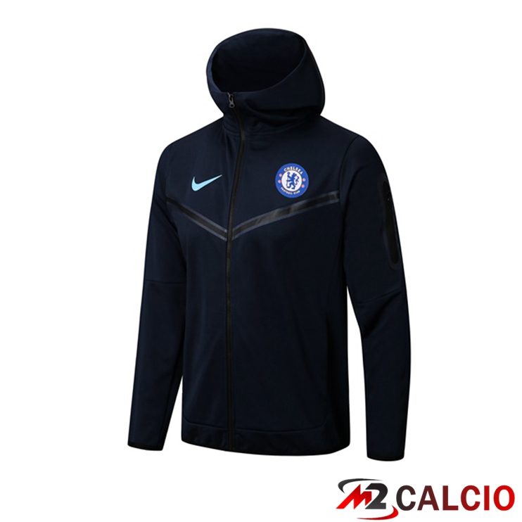 Maglie Calcio Personalizzate,Tute Calcio Squadre,Maglia Nazionale Italiana Calcio | Giacca Con Cappuccio FC Chelsea Blu Royal 2022/2023