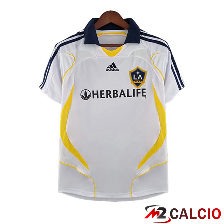 Maglie Calcio Personalizzate,Tute Calcio Squadre,Maglia Nazionale Italiana Calcio | Maglie Calcio LA Galaxy Retro Prima Bianco 2007