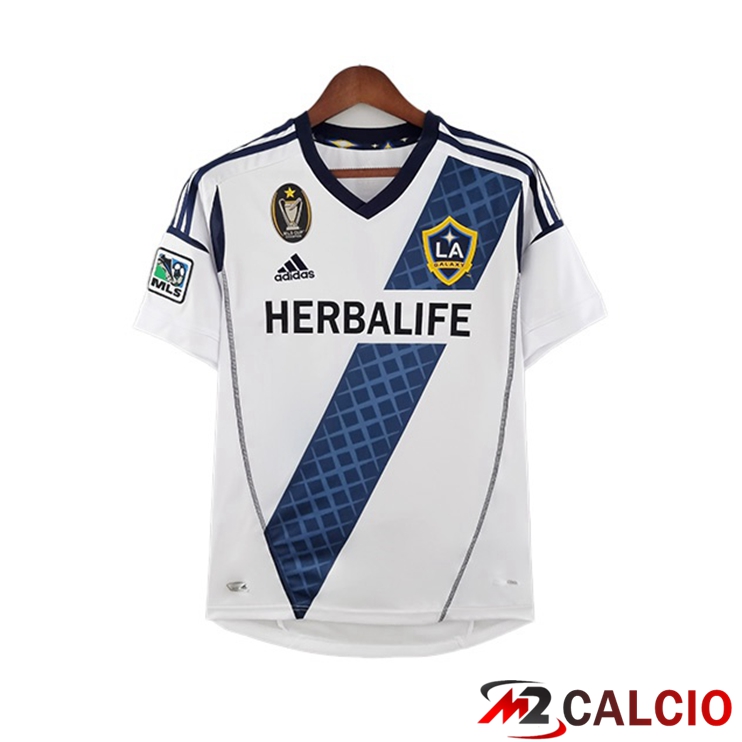 Maglie Calcio Personalizzate,Tute Calcio Squadre,Maglia Nazionale Italiana Calcio | Maglie Calcio LA Galaxy Retro Prima Bianco 2012