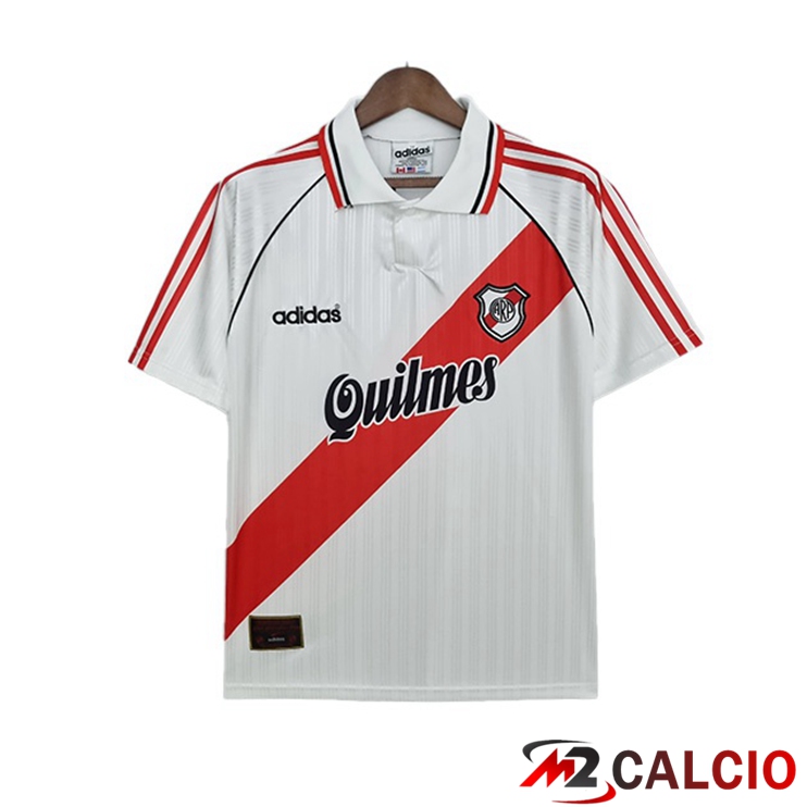 Maglie Calcio Personalizzate,Tute Calcio Squadre,Maglia Nazionale Italiana Calcio | Maglie Calcio River Plate Retro Prima Bianco Rosso 1995-1996