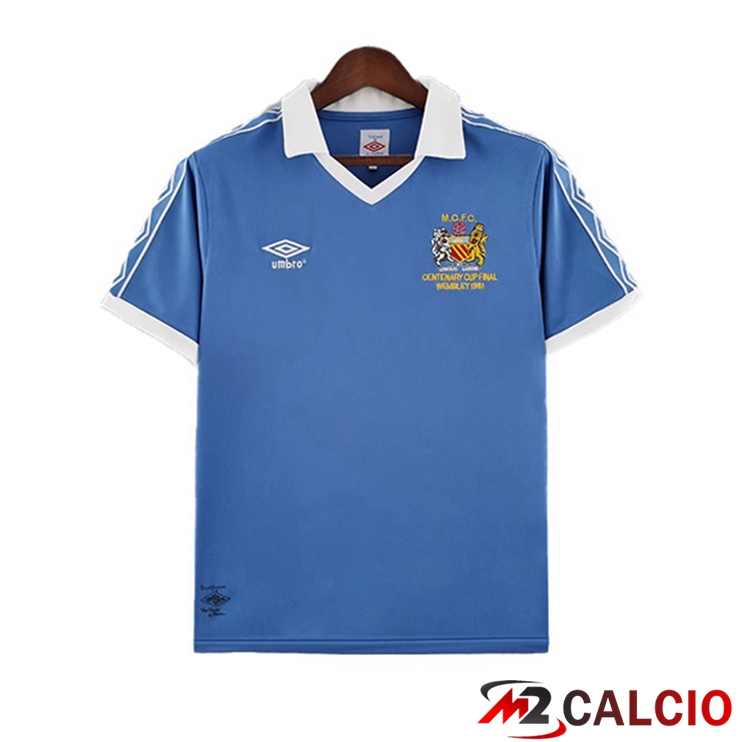 Maglie Calcio Personalizzate,Tute Calcio Squadre,Maglia Nazionale Italiana Calcio | Maglie Calcio Manchester City Retro Prima Blu 1981-1982