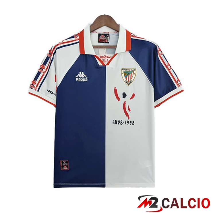Maglie Calcio Personalizzate,Tute Calcio Squadre,Maglia Nazionale Italiana Calcio | Maglie Calcio Athletic Bilbao Retro Seconda Blu Bianco 1997-1998