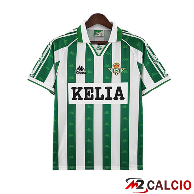 Maglie Calcio Personalizzate,Tute Calcio Squadre,Maglia Nazionale Italiana Calcio | Maglie Calcio Real Betis Retro Prima Verde Bianco 1996-1997