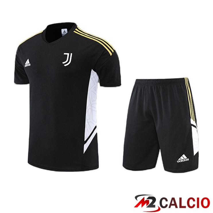 Maglie Calcio Personalizzate,Tute Calcio Squadre,Maglia Nazionale Italiana Calcio | T Shirt Allenamento Juventus + Pantaloncini Nero 2022/2023
