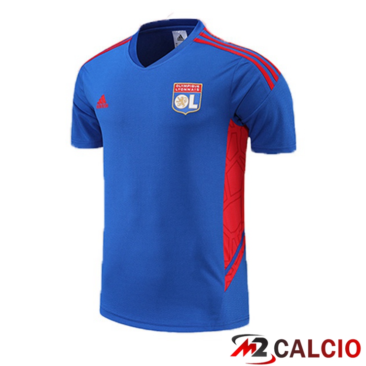 Maglie Calcio Personalizzate,Tute Calcio Squadre,Maglia Nazionale Italiana Calcio | T Shirt Allenamento Lyon OL Blu 2022/2023