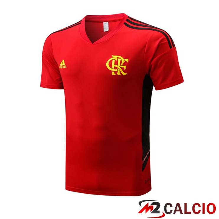 Maglie Calcio Personalizzate,Tute Calcio Squadre,Maglia Nazionale Italiana Calcio | T Shirt Allenamento Flamengo Rosso 2022/2023