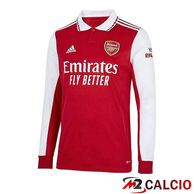 Maglie Calcio Personalizzate,Tute Calcio Squadre,Maglia Nazionale Italiana Calcio | Maglie Calcio Arsenal Prima Manica Lunga Rosso Bianco 2022/2023