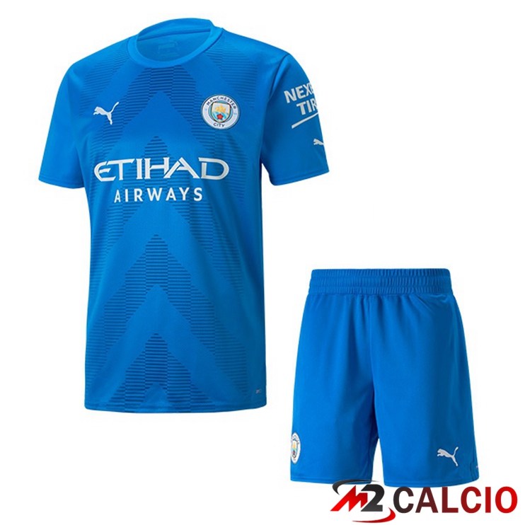 Maglie Calcio Personalizzate,Tute Calcio Squadre,Maglia Nazionale Italiana Calcio | Maglie Calcio Manchester City Bambino Portiere Blu 2022/2023