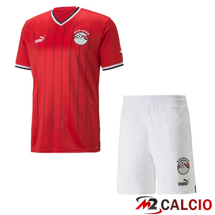Maglie Calcio Personalizzate,Tute Calcio Squadre,Maglia Nazionale Italiana Calcio | Maglie Calcio Egitto Bambino Prima Rosso 2022/2023