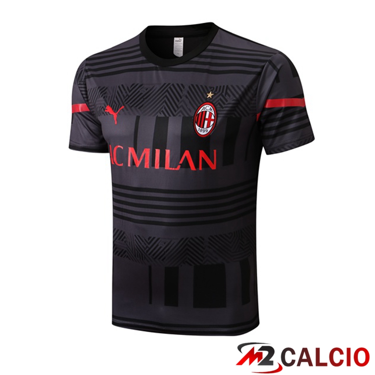 Maglie Calcio Personalizzate,Tute Calcio Squadre,Maglia Nazionale Italiana Calcio | T Shirt Allenamento AC Milan Nero 2022/2023