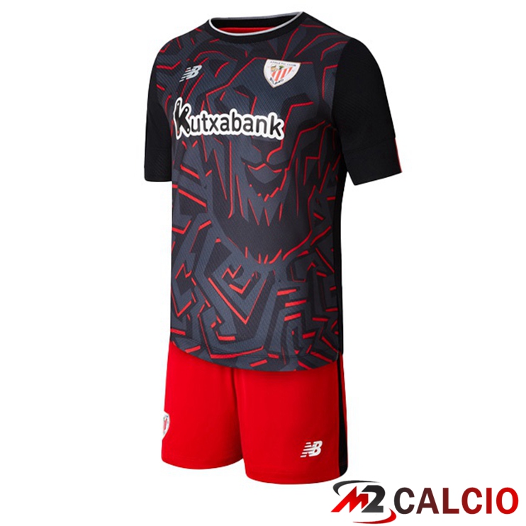 Maglie Calcio Personalizzate,Tute Calcio Squadre,Maglia Nazionale Italiana Calcio | Maglie Calcio Athletic Bilbao Bambino Seconda Nero 2022/2023