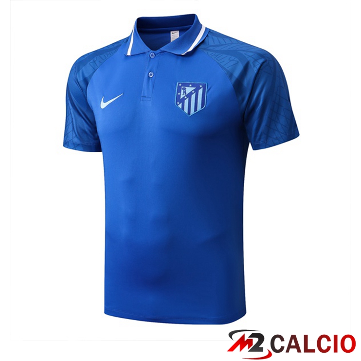 Maglie Calcio Personalizzate,Tute Calcio Squadre,Maglia Nazionale Italiana Calcio | Maglia Polo Atletico Madrid Blu 2022/2023