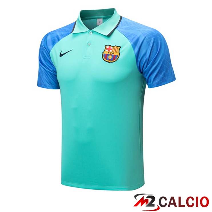 Maglie Calcio Personalizzate,Tute Calcio Squadre,Maglia Nazionale Italiana Calcio | Maglia Polo FC Barcellona Verde Blu 2022/2023