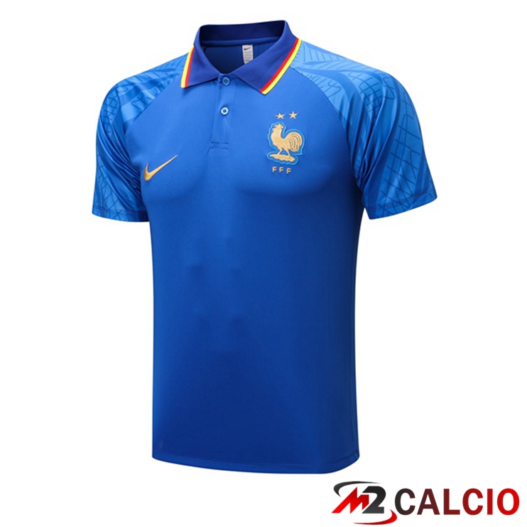 Maglie Calcio Personalizzate,Tute Calcio Squadre,Maglia Nazionale Italiana Calcio | Maglia Polo Francia Blu 2022/2023