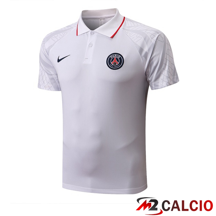 Maglie Calcio Personalizzate,Tute Calcio Squadre,Maglia Nazionale Italiana Calcio | Maglia Polo Paris PSG Bianco 2022/2023