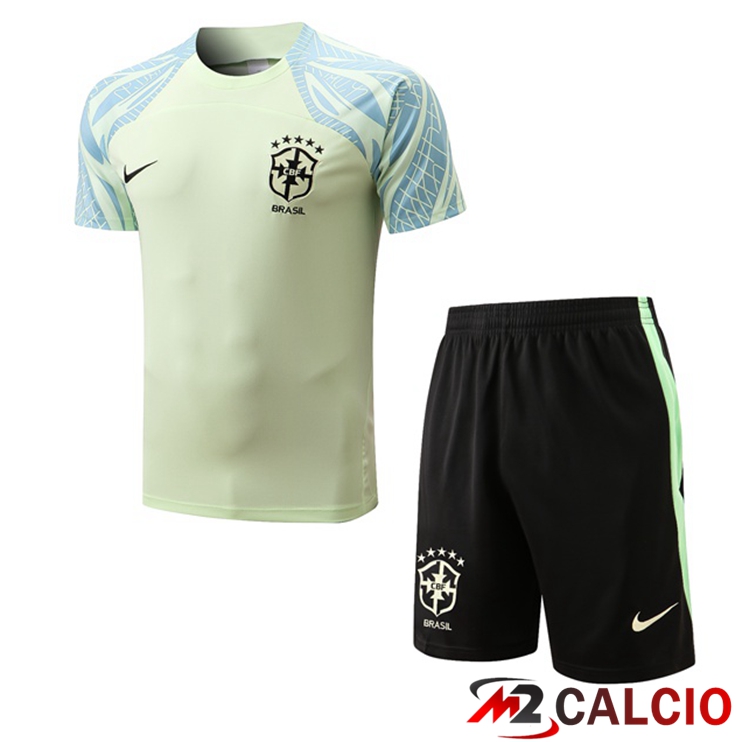 Maglie Calcio Personalizzate,Tute Calcio Squadre,Maglia Nazionale Italiana Calcio | T Shirt Allenamento Portogallo + Pantaloncini Verde 2022/2023