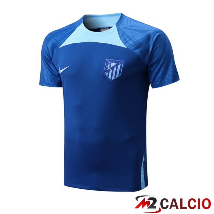 Maglie Calcio Personalizzate,Tute Calcio Squadre,Maglia Nazionale Italiana Calcio | T Shirt Allenamento Atletico Madrid Blu 2022/2023