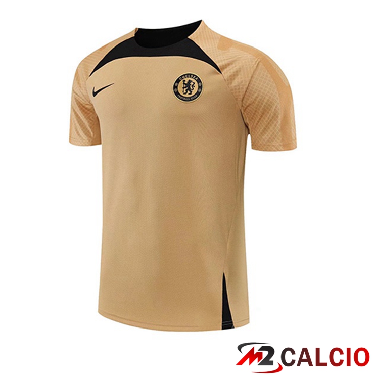 Maglie Calcio Personalizzate,Tute Calcio Squadre,Maglia Nazionale Italiana Calcio | T Shirt Allenamento FC Chelsea Giallo 2022/2023