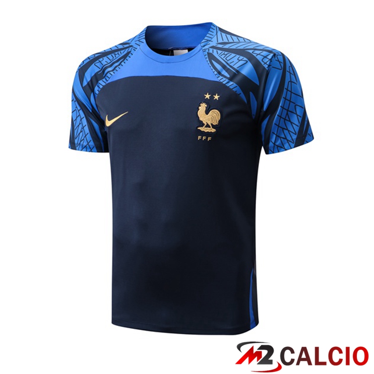 Maglie Calcio Personalizzate,Tute Calcio Squadre,Maglia Nazionale Italiana Calcio | T Shirt Allenamento Francia Blu Reale 2022/2023