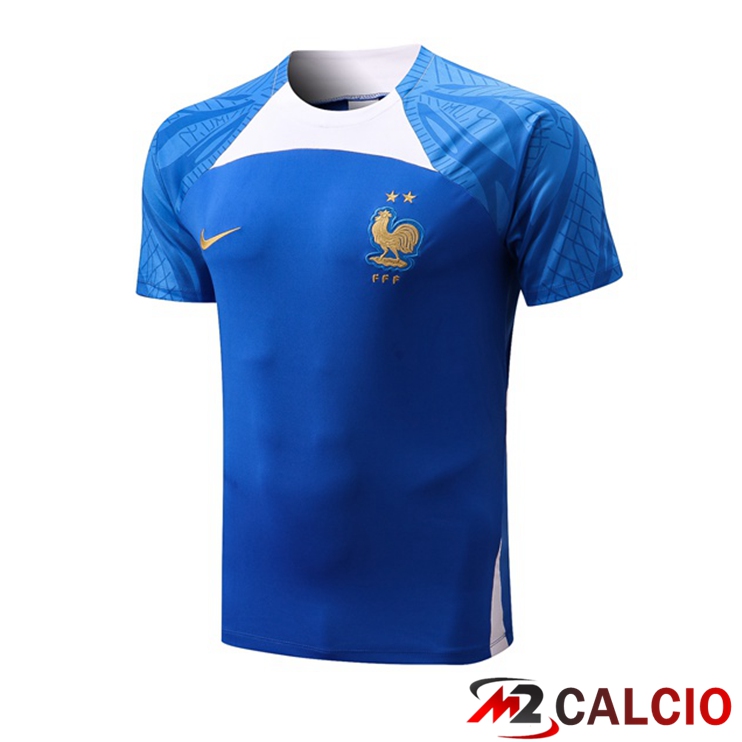 Maglie Calcio Personalizzate,Tute Calcio Squadre,Maglia Nazionale Italiana Calcio | T Shirt Allenamento Francia Blu 2022/2023