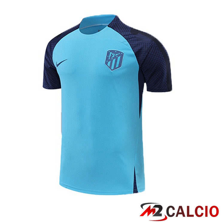 Maglie Calcio Personalizzate,Tute Calcio Squadre,Maglia Nazionale Italiana Calcio | T Shirt Allenamento Atletico Madrid Blu 2022/2023
