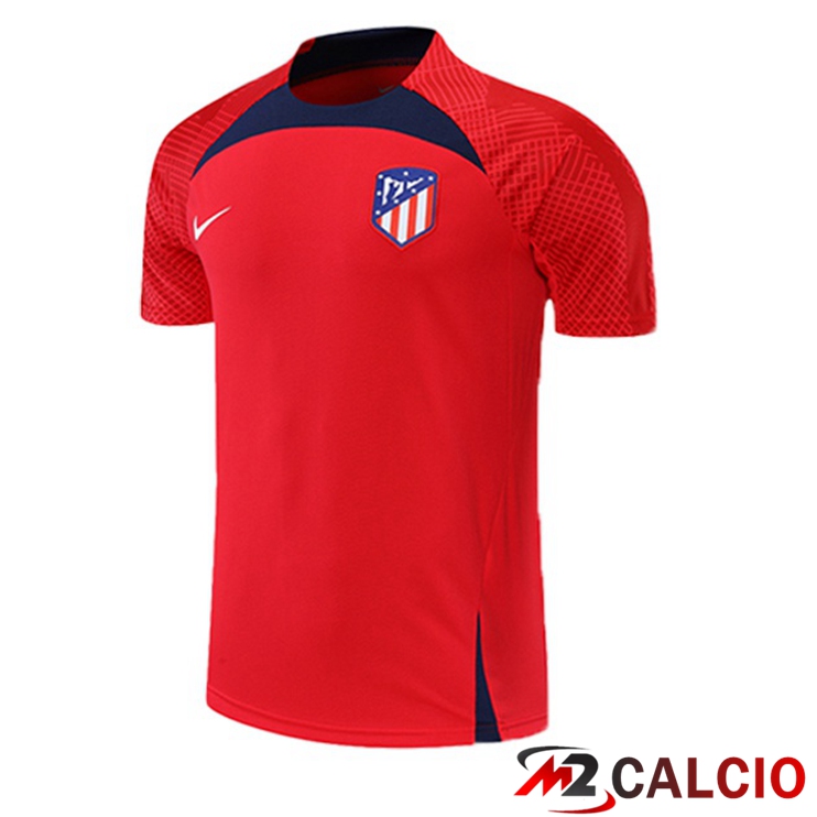 Maglie Calcio Personalizzate,Tute Calcio Squadre,Maglia Nazionale Italiana Calcio | T Shirt Allenamento Atletico Madrid Rosso 2022/2023