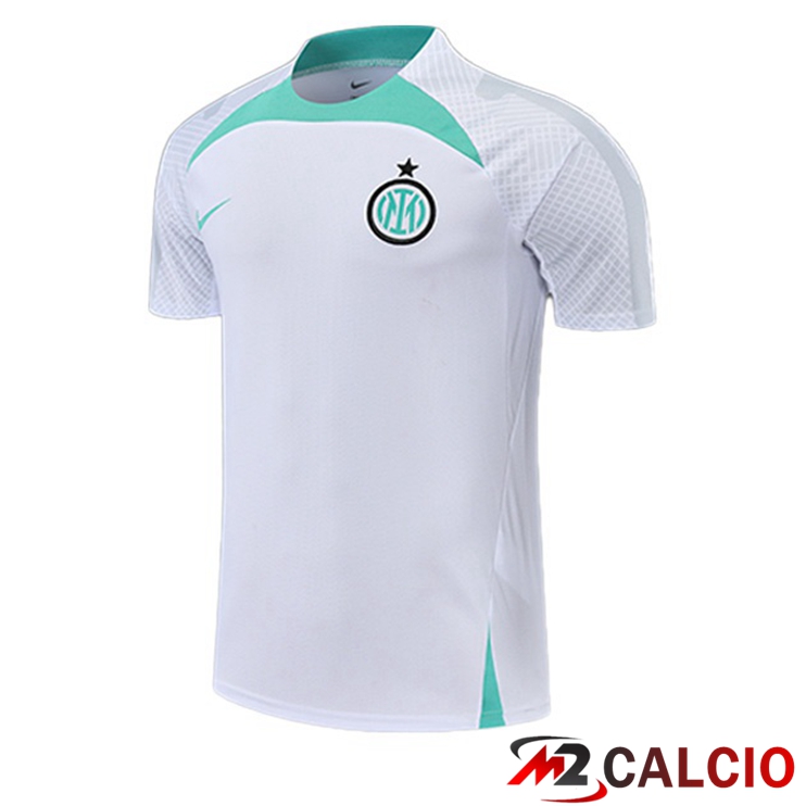 Maglie Calcio Personalizzate,Tute Calcio Squadre,Maglia Nazionale Italiana Calcio | T Shirt Allenamento Inter Milan Bianco 2022/2023
