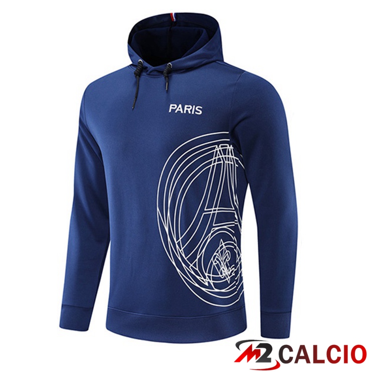 Maglie Calcio Personalizzate,Tute Calcio Squadre,Maglia Nazionale Italiana Calcio | Giacca Con Cappuccio JORDAN Paris PSG Blu Reale 2022/2023