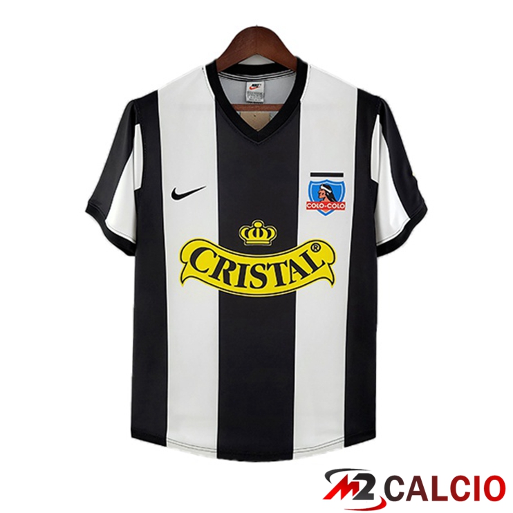 Maglie Calcio Personalizzate,Tute Calcio Squadre,Maglia Nazionale Italiana Calcio | Maglie Calcio Colo-Colo Retro Terza Nero Bianco 1993