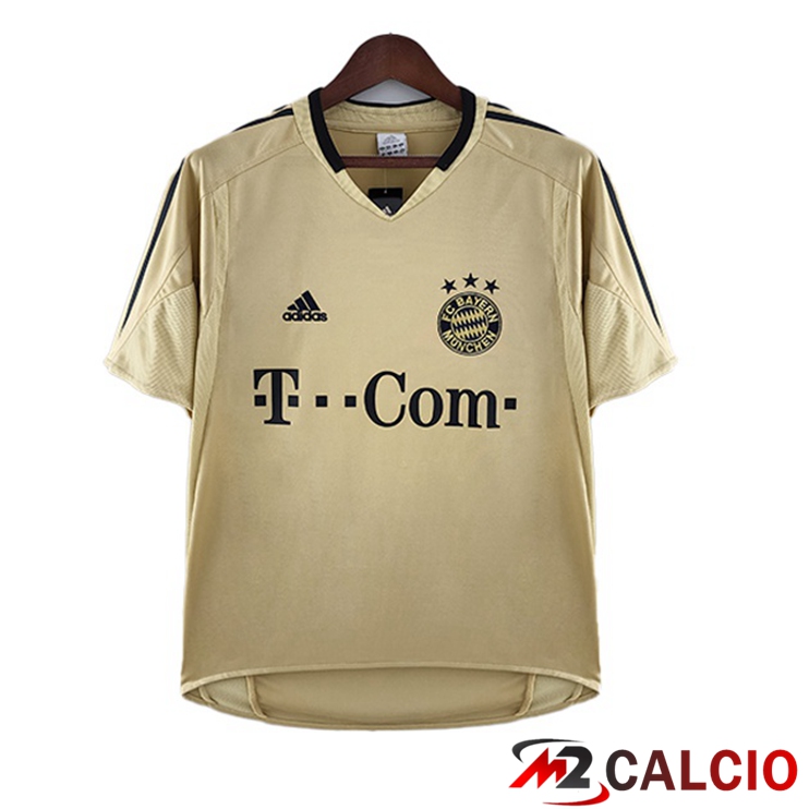 Maglie Calcio Personalizzate,Tute Calcio Squadre,Maglia Nazionale Italiana Calcio | Maglie Calcio Bayern Monaco Retro Seconda Giallo 2004-2005