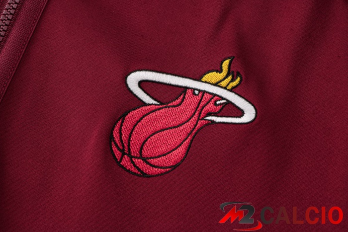 Insieme Giacca Con Cappuccio Tuta Miami Heat Rosso 2022/2023