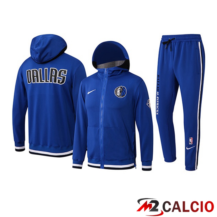 Maglie Calcio Personalizzate,Tute Calcio Squadre,Maglia Nazionale Italiana Calcio | Insieme Giacca Con Cappuccio Tuta Dallas Mavericks Blu 2022/2023