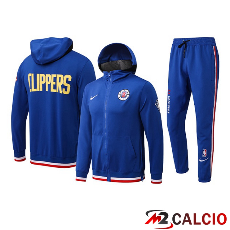 Insieme Giacca Con Cappuccio Tuta LA Clippers Blu 2022/2023