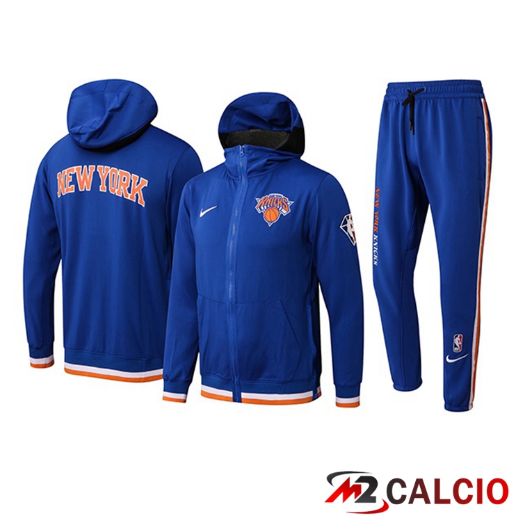 Insieme Giacca Con Cappuccio Tuta New York Knicks Blu 2022/2023