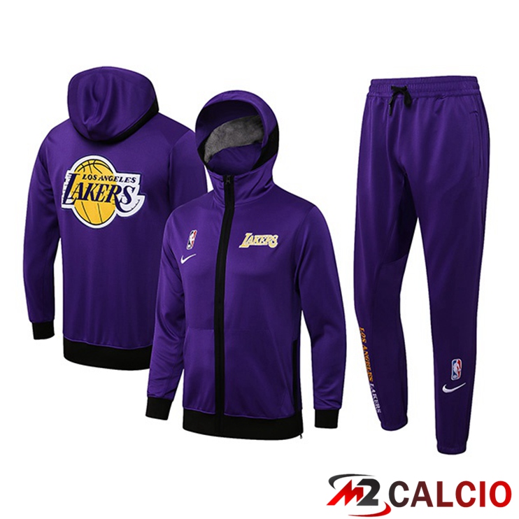 Maglie Calcio Personalizzate,Tute Calcio Squadre,Maglia Nazionale Italiana Calcio | Insieme Giacca Con Cappuccio Tuta Los Angeles Lakers Viola 2022/2023