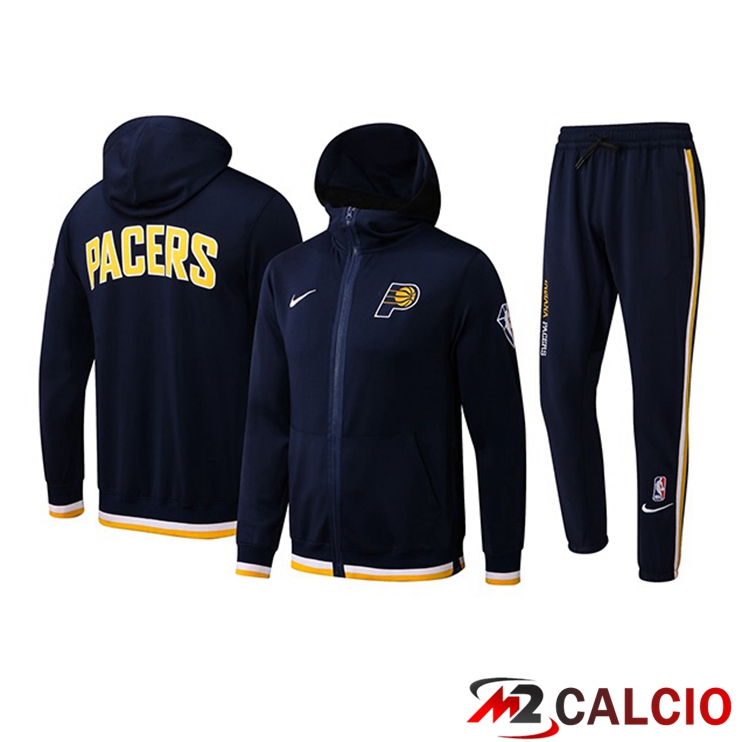 Insieme Giacca Con Cappuccio Tuta Indiana Pacers Blu Reale 2022/2023