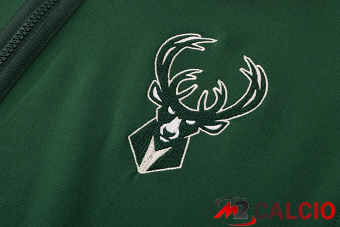 Insieme Giacca Con Cappuccio Tuta Milwaukee Bucks Verde 2022/2023