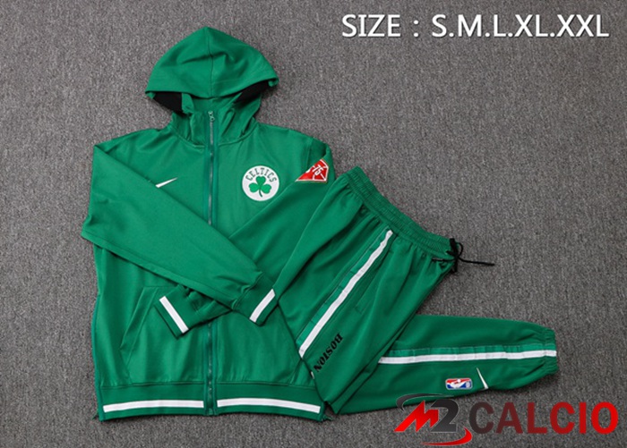 Insieme Giacca Con Cappuccio Tuta Boston Celtics Verde 2022/2023