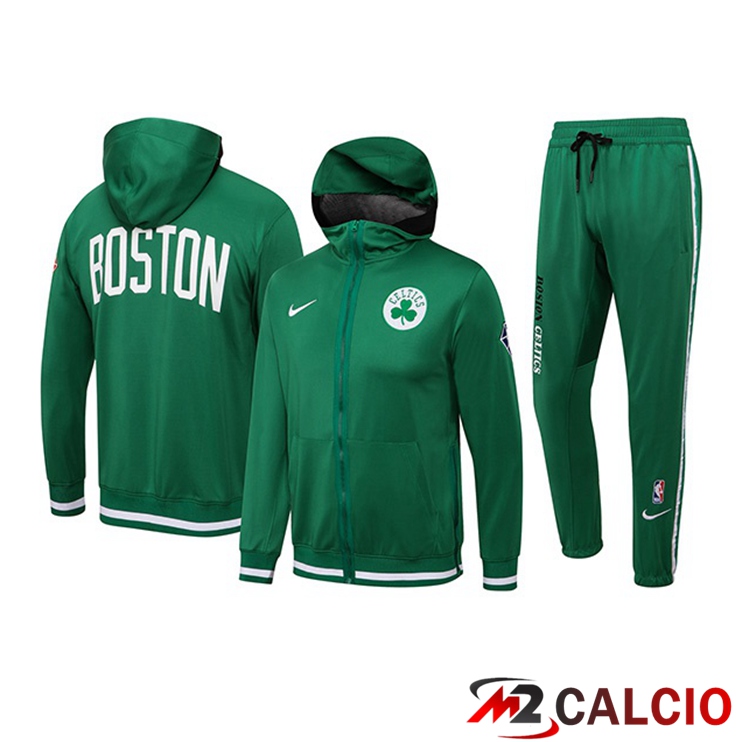 Insieme Giacca Con Cappuccio Tuta Boston Celtics Verde 2022/2023
